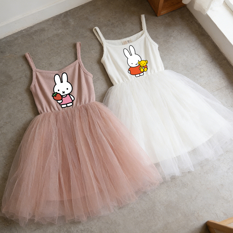Summer Clothing Gifts - فستان ميفي للأطفال بحمالات رفيعة، فستان