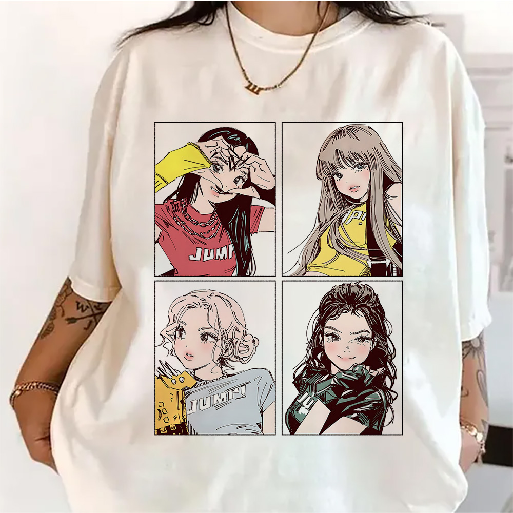 Quality Summer Clothing - تي شيرتات Kpop BP Jump 2026