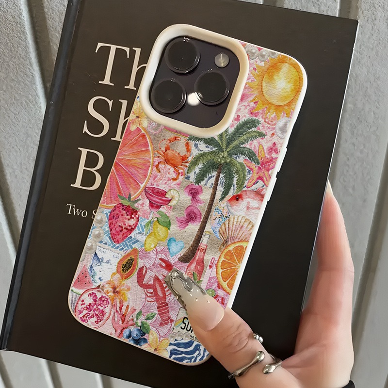 Summer Closet - غطاء هاتف بنمط كولاج حفلات الشاطئ