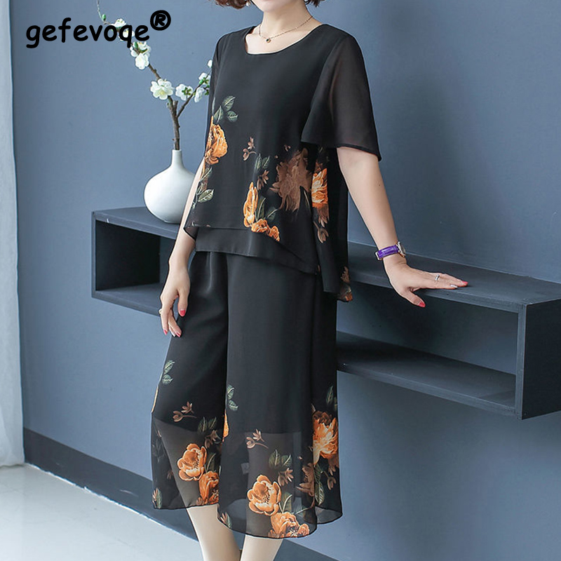 أزياء أنيقة الأزهار الطباعة ال - مراجعة Summer Clothing For 70 Year Old Woman وسعره