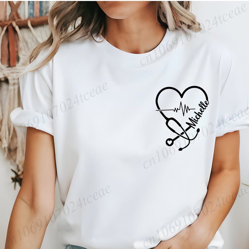 قميص مخصص للممرضات، تي شيرت جد - مراجعة Summer Clothing Names وسعره
