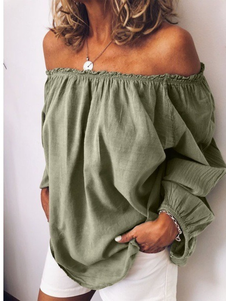 بلوزة نسائية جديدة أنيقة بتصمي - مراجعة Off Shoulder Blouse وسعره