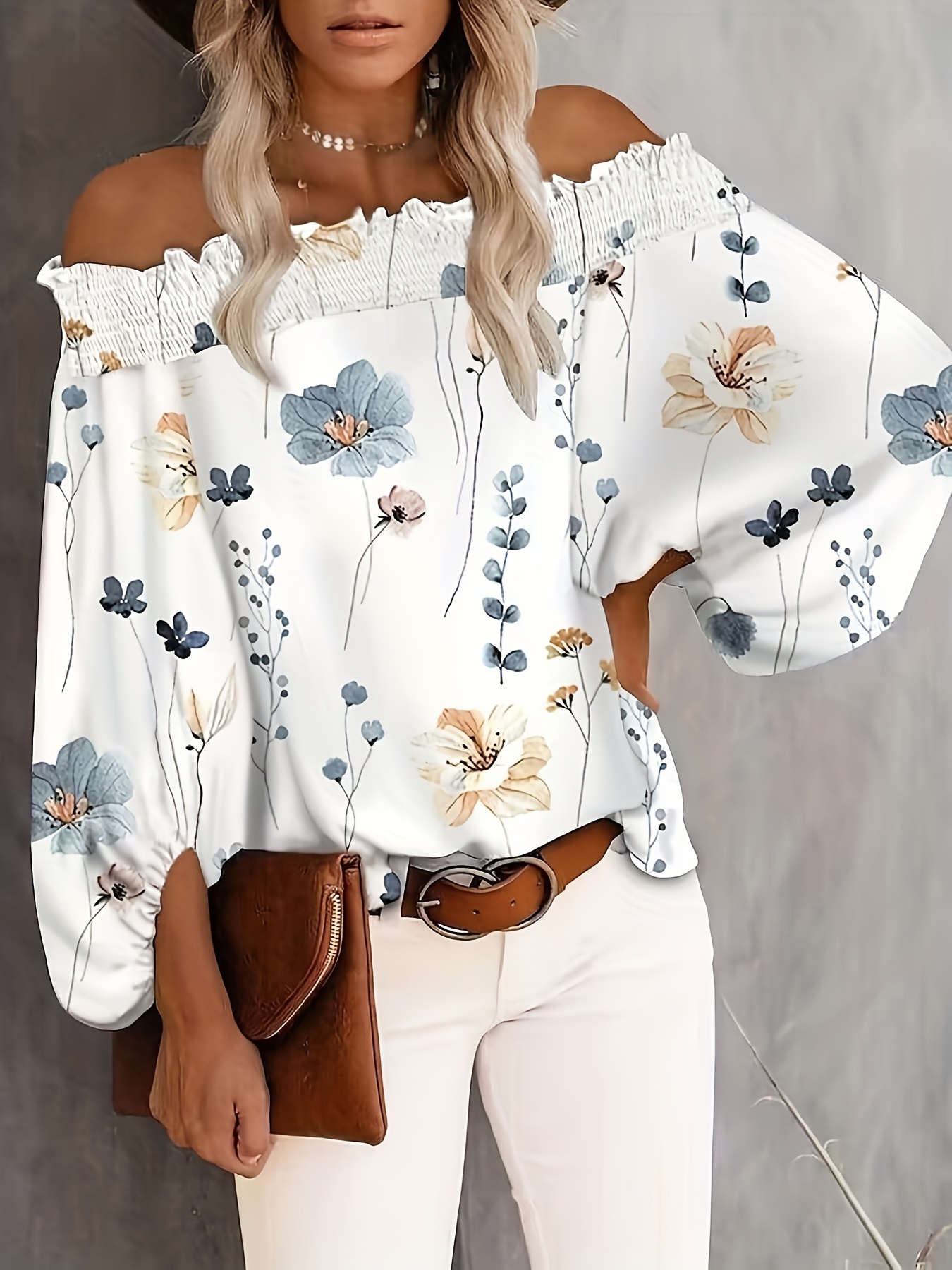 بلوزة نسائية جديدة بمقاسات كبي - مراجعة Off Shoulder Blouse وسعره