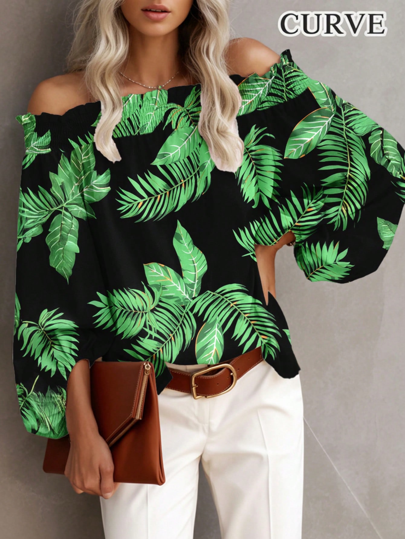 بلوزة نسائية جديدة بمقاسات كبي - مراجعة Off Shoulder Blouse وسعره