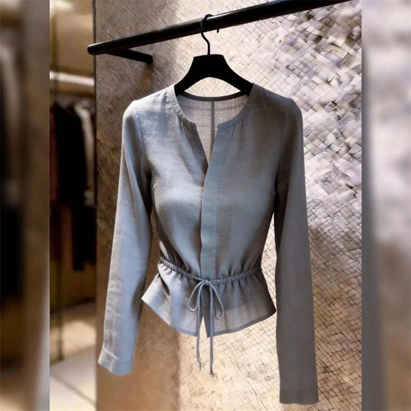 بلوزة نسائية رمادية أنيقة للغا - مراجعة Summer Clothing For 70 Year Old Woman وسعره