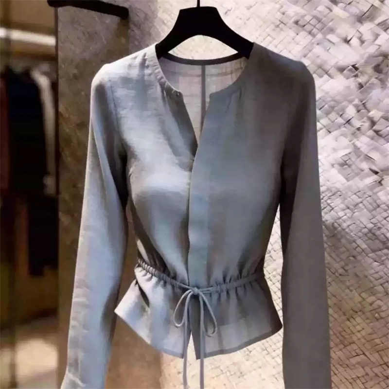 بلوزة نسائية رمادية أنيقة للغا - مراجعة Summer Clothing For 70 Year Old Woman وسعره