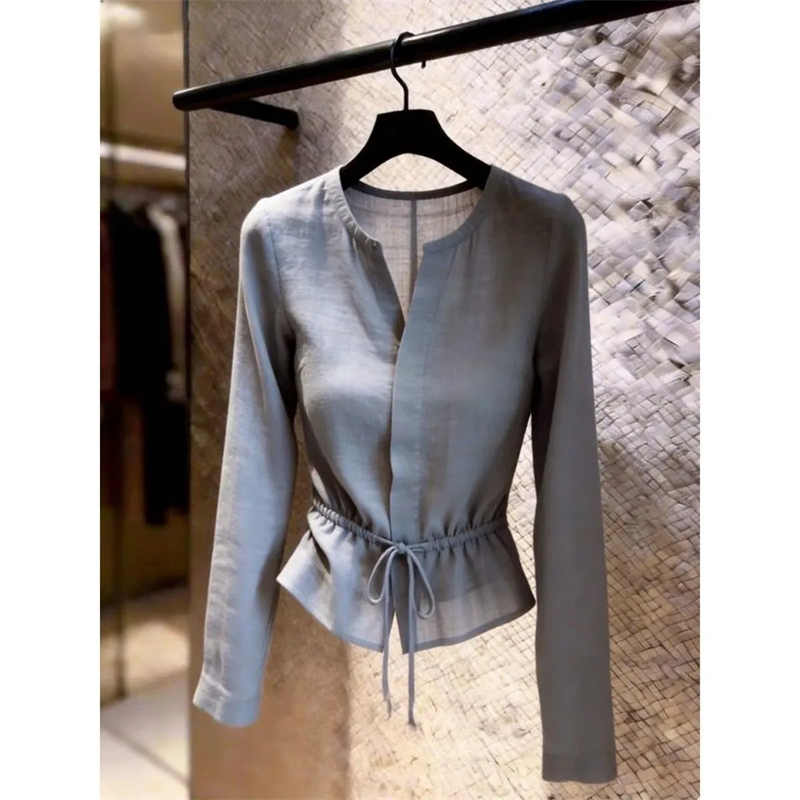 بلوزة نسائية رمادية أنيقة للغا - مراجعة Summer Clothing For 70 Year Old Woman وسعره