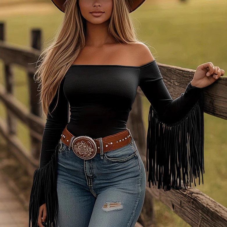 ملابس نسائية: بلوزة بأكمام طوي - مراجعة Off Shoulder Blouse وسعره