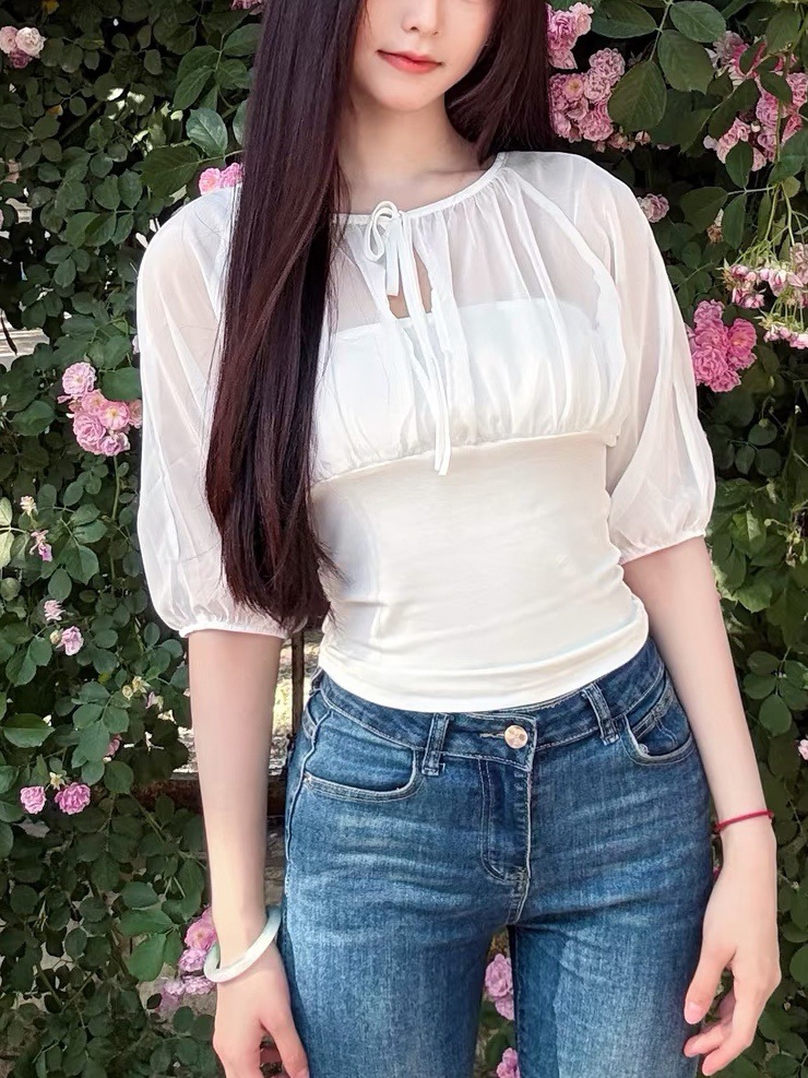 بلوزة من الحرير التوتي بأكمام  - مراجعة Summer Clothing وسعره