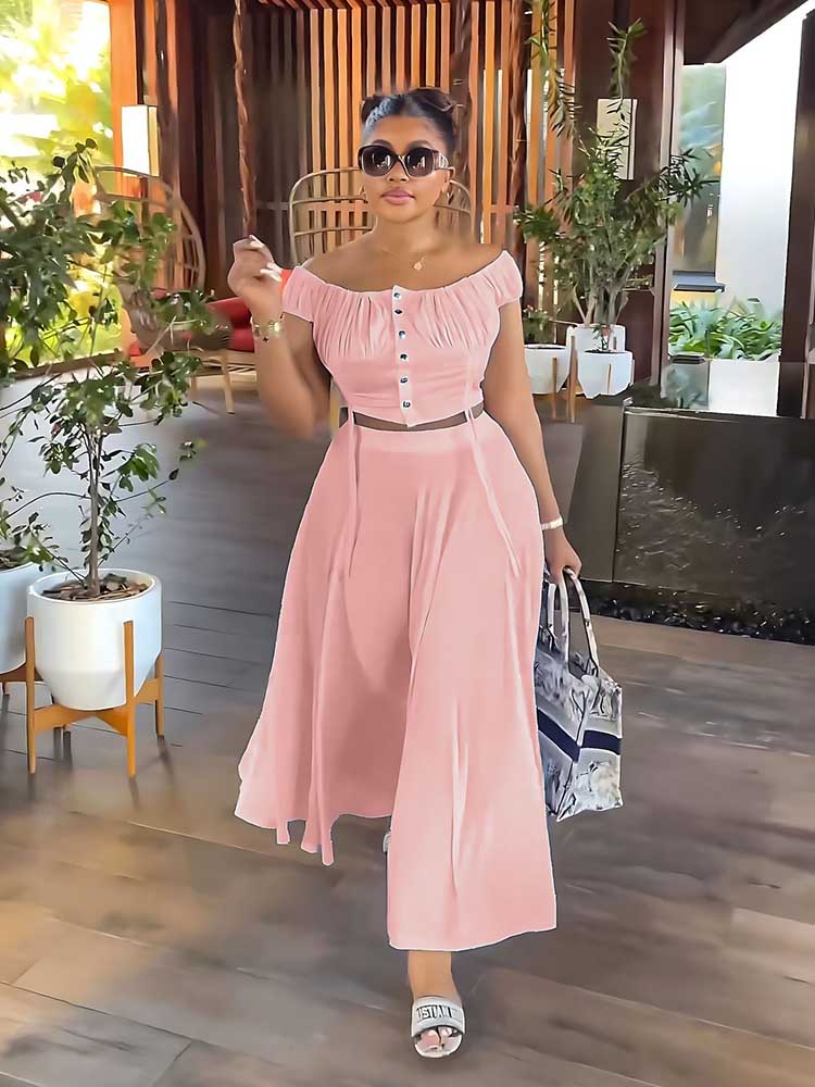 طقم مكون من قطعتين للنساء فستا - مراجعة Summer Clothing Wholesale وسعره