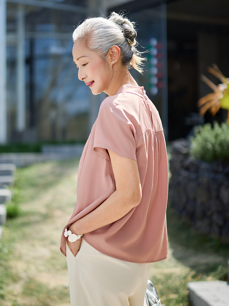 تي شيرت موجي عصري بأكمام قصيرة - مراجعة Summer Clothing For Women Over 50 وسعره