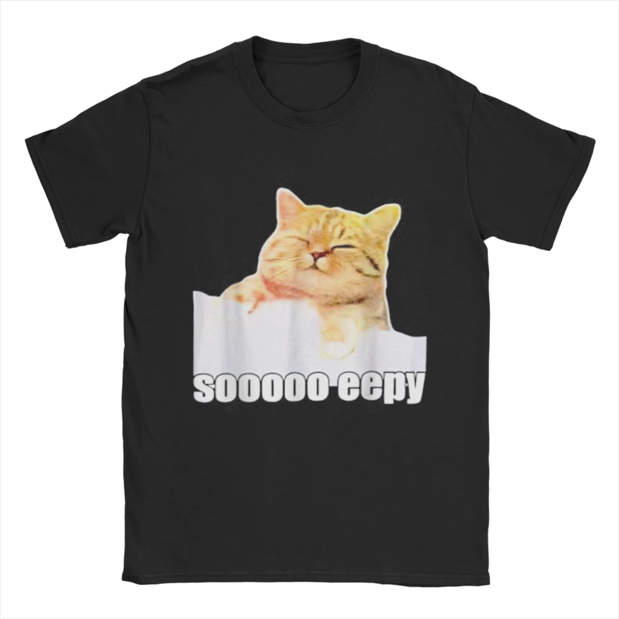 تي شيرت رجالي Eepy Cat Sleepy  - مراجعة Summer Clothing Gif وسعره